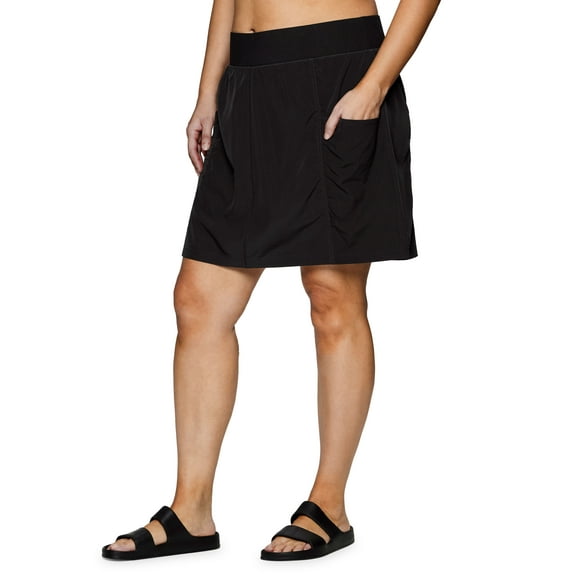 RBX Active Women's Plus Size Ruched Longer Length Tennis/Golf Skort