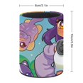thumbnail image 2 of APHMAU-theme Cylinder Pen Holder Pencil Organizer with Flannel Lining PVC Leather Material Cardboard Base for study work 10*8CM, 2 of 6
