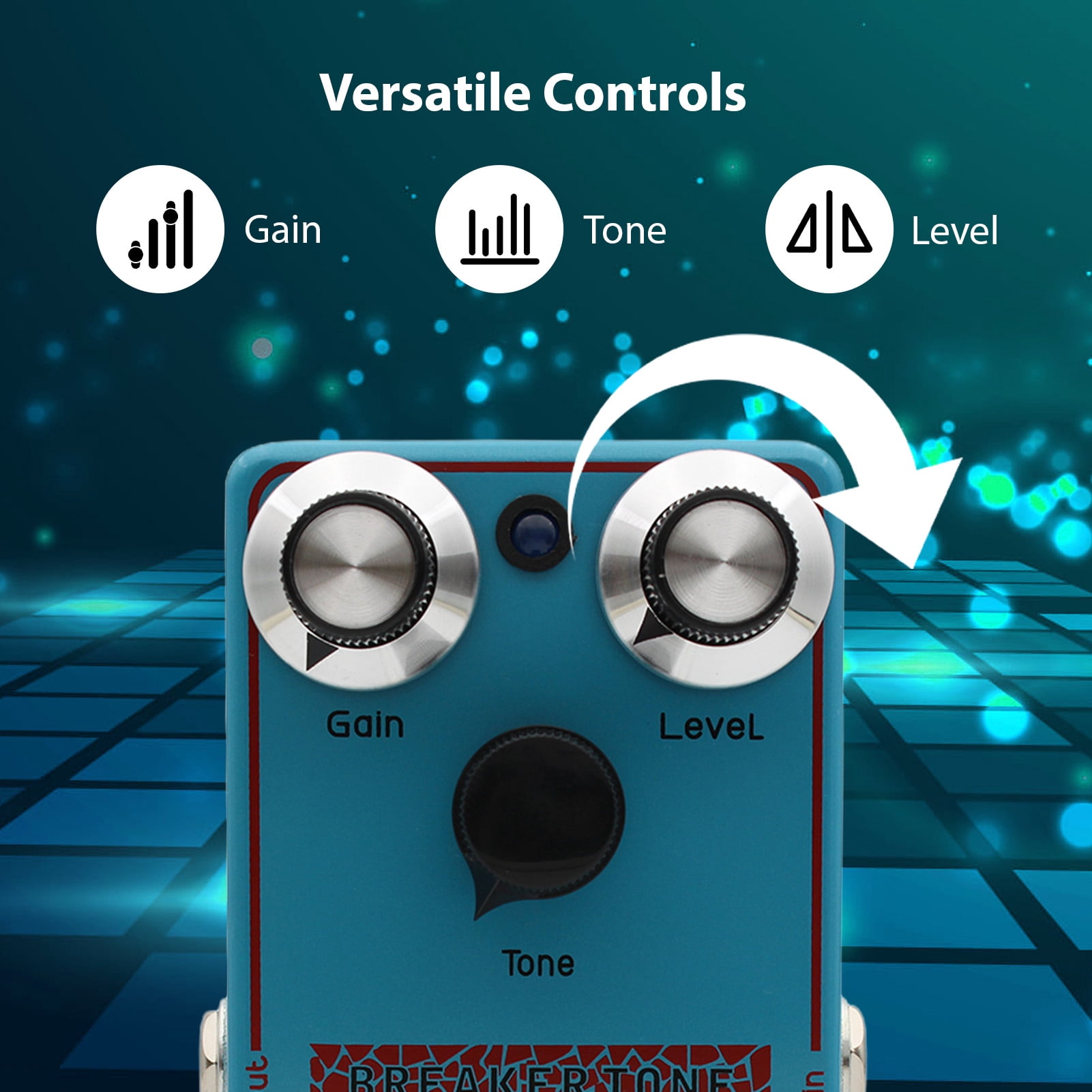 YAHHU Classic Blues Breaker Overdrive Guitar Effect Pedal Vintage True Bypass Aluminum Alloy Blue 4.7 inches / 12 cm