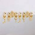 thumbnail image 3 of NICKSUN Small Hoop Dangle Earrings for Women, Trendy Dainty Rhinestone CZ Dangling Prom Wedding Butterfly Star Moon Key Fashion Jewelry Gift, 3 of 18