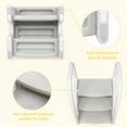 thumbnail image 4 of Toddler 3 Step Stool, Plastic Children Learning Helper Stool with Side Handles for Bathroom Sink, Kids Standing Tower with Non-Slip Pads for Kitchen Counter, Toilet Potty Training, Gray, 4 of 6