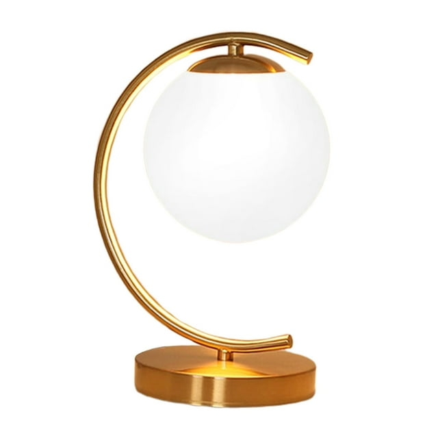 lionlar Fully Dimmable Table Lamp E27 Modern Bedside Reading Nightlight with Glass Shade 20x15x33cm