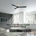 thumbnail image 4 of Matthews Fan Company IR3H-BW-BK-60 Irene 60" Barn Wood Hugger Ceiling Fan with 3 Matte Black Blades, Remote and Wall Control, Indoor/Outdoor Damp Rated, 4 of 6