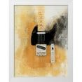 thumbnail image 2 of Stephen Chambers 15x18 White Modern Wood Framed Wall Art Titled - Telecaster Watercolor, 2 of 6