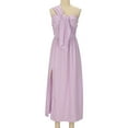 thumbnail image 3 of Abcnature Womens Maxi Dress Savings Clearance Deals, Women Solid Slimming One Shoulder Sleeveless Split Hem Dress, Plus Size Summer Casual Long Dresses Beach Party Dress Purple S, 3 of 7