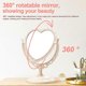 thumbnail image 3 of Tabletop Vanity Mirror Double-Sided 360Rotation Heart-shaped Makeup Mirror, 3 of 3