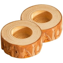 CHICHUMID Simple Design Log Votive Holder for Wedding 2Pcs 2.4x2.4x1.2in