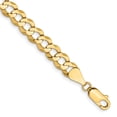 thumbnail image 1 of 14k Yellow Gold 8 Inch 7.2mm Cuban Chain Bracelet Curb Miami, 1 of 6