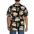 thumbnail image 5 of Xecao offers the Flower Fox for Men's Casual Short-sleeved Shirt, a button-up collared shirt with a pocket, perfect for beach vacations and yacht travel in the Large size., 5 of 7