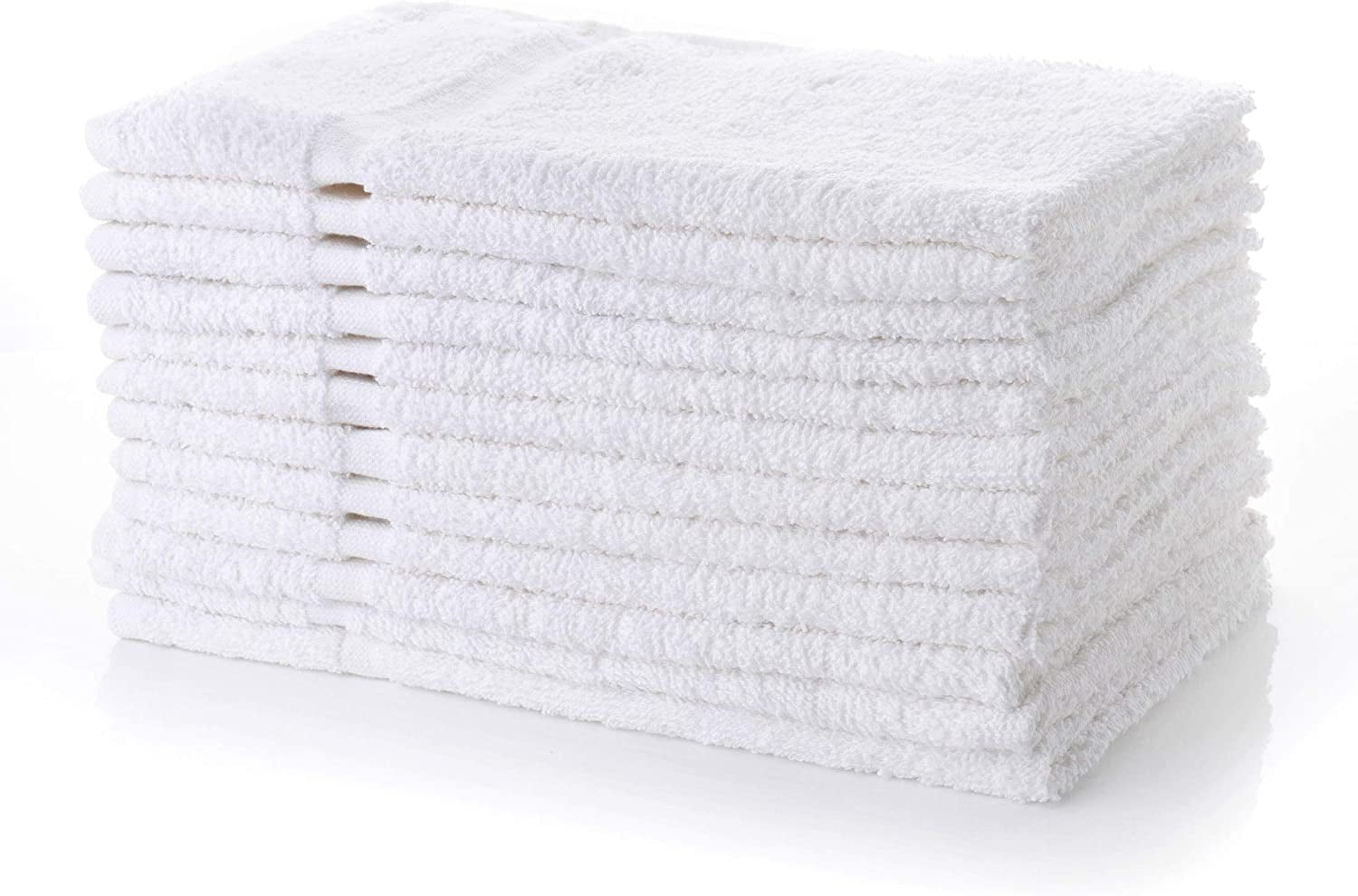 Simpli-Magic Hand Towels, Multipurpose Cotton Towels for Bathroom Use & More, 16" x 27", White