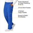 thumbnail image 3 of WonderWink W123 5355-Men's Flat Front Cargo Scrub Pant, 3 of 6