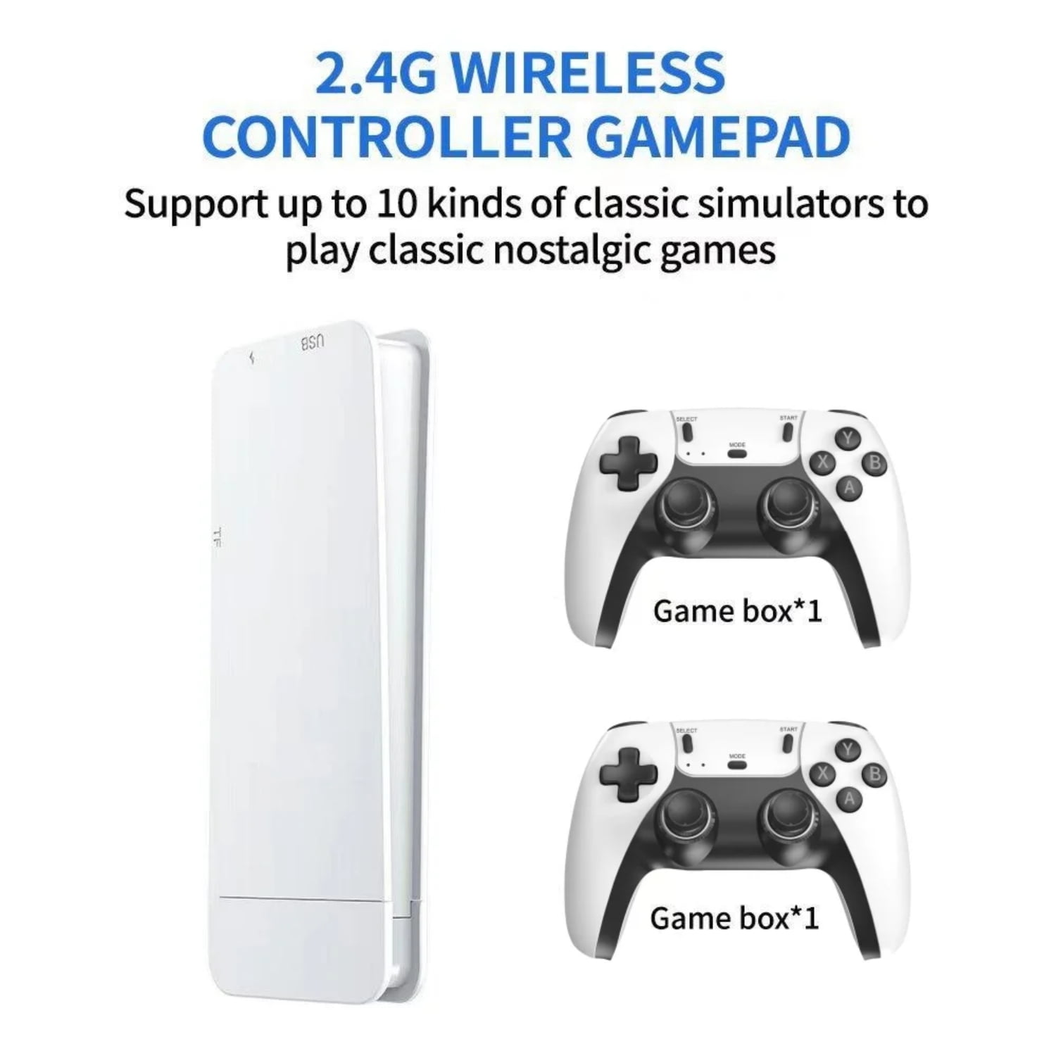ZYTKWT M15 Video Game Console - 4K HDMI, 2.4G Wireless Controller, 64GB, 40,000+ Games, 28 Emulators, Portable Game Stick