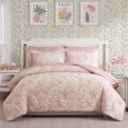 thumbnail image 1 of Juego de cama Geniospin lazo rosa para cama individual, 5 piezas, 1 of 9