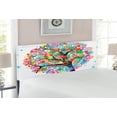 thumbnail image 2 of Tree of Life Headboard, Colorful Tree with Lines and Heart Leaves Love Life Celebration Art, Upholstered Decorative Metal Bed Headboard with Memory Foam, Full Size, Multicolor, by Ambesonne, 2 of 4