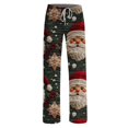thumbnail image 5 of Lumtrix Womens Christmas Pajama Pants Oversized Trendy Santa Claus Knit Printed Lightweight Drawstring Lounge Pants Wine 3XL, 5 of 6