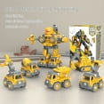 thumbnail image 2 of 1 Set Robot Deformation Truck Five in One DIY Disassemble Assemble Construction Vehicles Develop Ability Playing Set Robot Model Kids Engineering Vehicle Fire Truck Toy Christmas Gift, 2 of 8