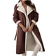 thumbnail image 2 of Parkas de manga larga para mujer, chaqueta polar grande, abrigo largo cálido, abrigo tipo suéter, abrigos de algodón para niñas, 2 of 9