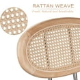 thumbnail image 5 of Kithkasa Rattan Boucle Dining Chairs, Metal Legged, Set of 2, Cream, 5 of 7