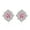PINK, variant on Diamond Earrings for Women Flower Stud Earrings S925 Silver Needle Earrings Jewelry for Her Birthday Christmas Gift