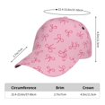 thumbnail image 2 of Salouo Pink Bows Print Unisex Sports Hat, Adjustable Golf Dad Hat Outdoor Cap Mountain Dad Hat Adjustable Fit Baseball Cap for Men and Women, 2 of 6