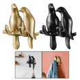 thumbnail image 1 of 2 uds. Colgador de almacenamiento de ropa gancho de pájaro para sombrero de Negro L Oro Macarena Gancho de pared de pájaro, 1 of 8