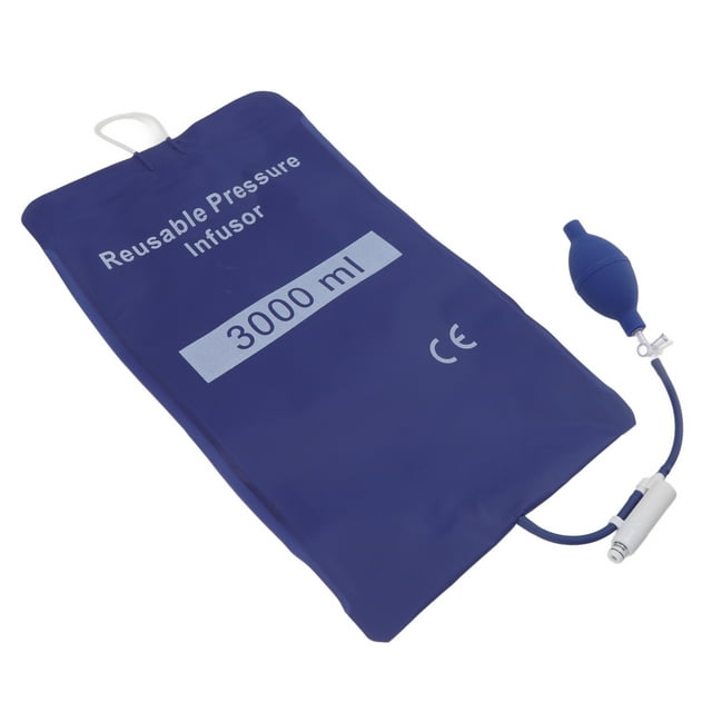 Sac de Pression de Fluide, Sac de Perfusion de Pression 3000ml Bleu Sûr pour IU pour Urgence sur le Terrain