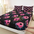 thumbnail image 3 of Feelyou Pink Splash Football Bed Sheets, Cartoon Soccer King Sheets, 4pcs, 3 of 7