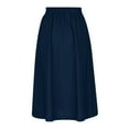 thumbnail image 3 of Xunlbb Up to 50% off Maxi Skirt, Women's Fashion Medium Length Elastic Waist Large Cotton Linen Skirt Gift for Girls, Size M-2XL, 3 of 4