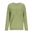 thumbnail image 4 of GUACER Cable Knit Sweaters for Women Crewneck Trendy Loose Fit Long Sleeve Pullover Tops, 4 of 6