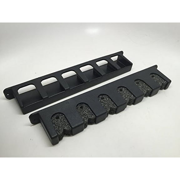MARINE BOAT BLACK PLASTIC ROD STORAGE RACKS W/ FOAM VERTICAL 6 ROD SCRATCH-FREE