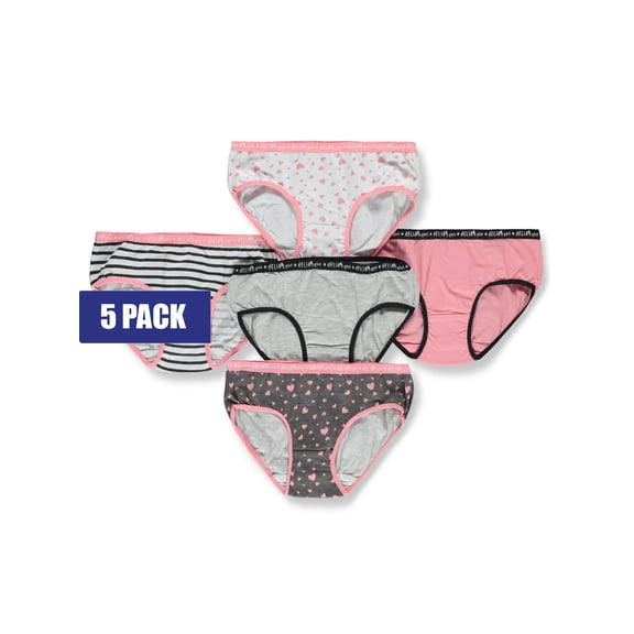 Delia's Girl Girls' 5-Pack Flower Briefs Underwear Color: coral/multi Size: 14 - 16