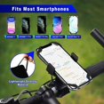 thumbnail image 3 of Bike Phone Holder, Motorcycle Phone Mount - MEZOOM Bicycle Handlebar Cell Phone Clamp, Scooter Phone Clip and 360 Adjustable Ball Head, 3 of 7