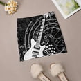 thumbnail image 6 of Black And White Guitar Graffiti Women's skirt Summer Clothes 2024 Kpop Style Trouser Skirt With Pocket Graffiti Band Black, 6 of 6