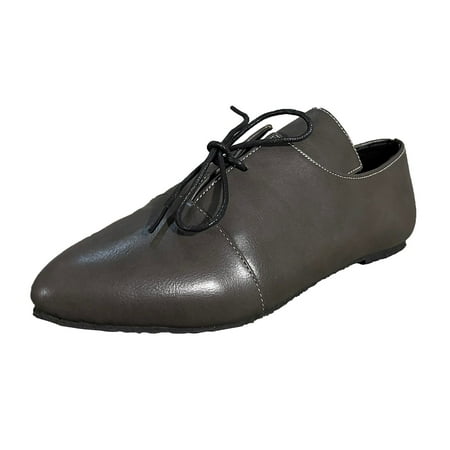

Gzztg Woman Shoes Women S Pointed Toe Bandage Comfy Casual Solid Comfortable Low Heeled