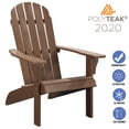 thumbnail image 4 of PolyTEAK Adirondack Chair, Premium Weather Resistant Poly Lumber, Outdoor Patio Furniture, Up to 300 lbs, Plastic Adirondack Chairs for Porch, Deck, & Pool Side, Traditional Element Collection, Brown, 4 of 7