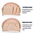 thumbnail image 4 of Bolsa de belleza Hekyip Half Moon para bolso de viaje, color rosa, 4 of 8