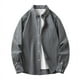 thumbnail image 5 of Camisas de cuello vuelto para hombre, blusas, camisas de rayas verticales, moda coreana, 5 of 5