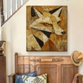 thumbnail image 6 of FLASHLUMI 32x48 Inch Geometric Abstract Fox Head Oil Painting Canvas Wall Art, Modern Wildlife Home Decor for Living Room Bedroom, 6 of 10