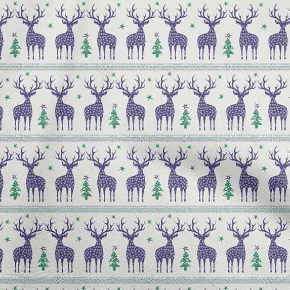 oneOone Rayon Purple Fabric Christmas Lumberjeck Sewing Material Print Fabric By The Yard 56 Inch Wide