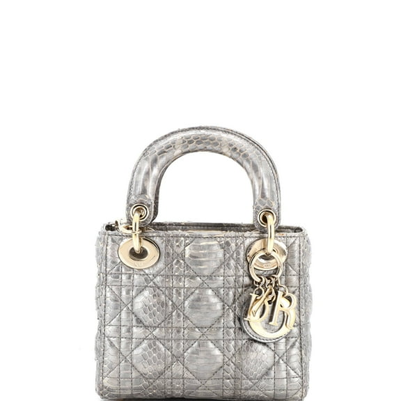 Pre-Owned Lady Dior Bag Python Mini By Rebag