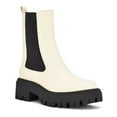 thumbnail image 3 of Nine West Rives Cream Chunky Lug Sole Pull On Rounded Toe Ankle Fashion Boots (Cream, 9.5), 3 of 4