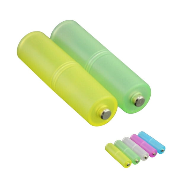 Miangastore 2 PCS New AAA to AA Size Cell Battery Converter Adaptor Holder Case (Random Color)