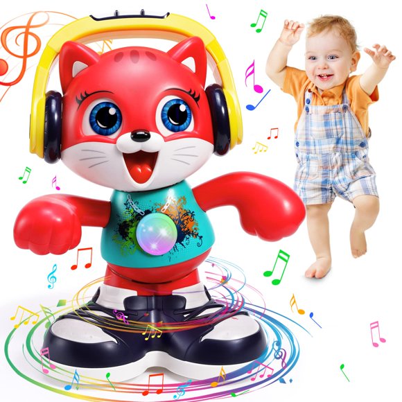 Baby Toys, Dancing Cat for Baby Boys & Girls with Music & Recording, Kids Interactive Early Learning Educational Toddler Toys for 2 3 Year