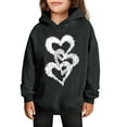 thumbnail image 1 of Sudaderas con capucha para niños y niñas, sudaderas casuales de manga larga, lindas sudaderas de gran tamaño con bolsillo de polar, chaquetas para niñas, 1 of 4