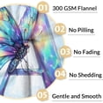 thumbnail image 4 of Initial Blanket for Girls Women, Monogram Blanket 60 x 50 Inches Butterfly Blanket for Kids Adults, Purple Soft Throws, Lightweight Flannel Throw Blanket for Living Room, Couch Sofa Office, 4 of 6