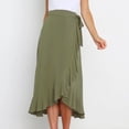 thumbnail image 3 of Lutabuo Jupe Décontractée Jupe Midi Irrégulière Asymétrique Fluide pour Femmes Fête d'Été, 3 of 7