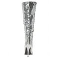 thumbnail image 4 of Elllie Silver Sequins High Heel Knee Boot 511-TinEL_S Silver, 4 of 8