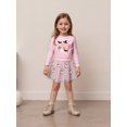 thumbnail image 6 of RUINIXCW Kids Toddler Baby Girl Halloween Outfit Little Baby Girl Spring Fall Clothes Long Sleeve Sweatshirt Top and Ghost Print Mesh Tutu Skirt Set, 6 of 9