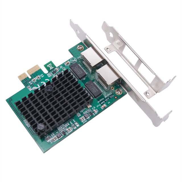 Puerto de tarjeta de red PCI-E X1 Ethernet RJ45 controlador de 2 puertos Chip RTL8125