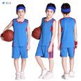 thumbnail image 1 of Kids Basketball Jersey Personalized Custom Boys Girls Basketball Uniform Sets Polyester Breathable Basketball Shirt For Children LS, 1 of 1